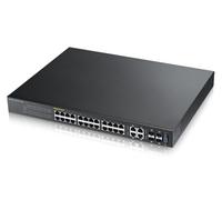 Zyxel GS2210-24HP - Commutateur - Géré - 24 x 10/100/1000 (PoE+) + 4 x SFP Gigabit combiné - de bureau, Montable sur rack - PoE+ (375 W)