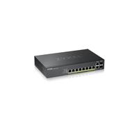 Zyxel GS2220-10HP-EU0101F Commutateur Géré L2 Gigabit Ethernet 10 ports RJ45 PoE + 2 ports SFP, 20 Gbit/s, VLAN, QoS, CLI, 16K MAC, SNMP, Noir