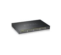 Zyxel GS2220-50HP-EU0101F Commutateur Géré L2 Gigabit Ethernet 44xRJ45 PoE + 4xSFP + 2xFibre Channel, 100Gbps, 16K MAC, QoS, CLI, SNMP, PoE 375W