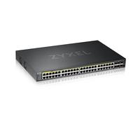 Zyxel GS2220-50HP-EU0101F commutateur réseau Géré L2 Gigabit Ethernet (10/100/1000) Connexion Ethernet, supportant l'alimentation via ce port (PoE) Noir