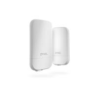 Zyxel Wireless Bridge Point to Point WiFi 6 AX2400 PoE | 10km | NWA55AXPTP | Kit Préconfiguré de 2 Unités, Appairage Automatique, Weatherproof IP55, Double Radio, 2 Flux, NebulaFlex, MU-MIMO, WPA3