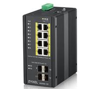 Zyxel RGS200-12P Géré L2 Gigabit Ethernet (10/100/1000) Connexion Ethernet, supportant l'alimentation via ce port (PoE) Noir
