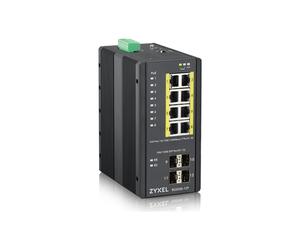 ZYXEL RGS200-12P Switch PoE manageable 12 ports avec boîtier robuste IP30, idéal pour une utilisation en extérieur !