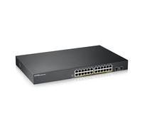 Zyxel Switch PoE+ 24 ports GS1900-24HP – 170W, 2 SFP, gestion intelligente, montage en rack