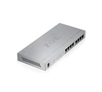 Zyxel Switch Ethernet 8 Ports | Unmanaged Gigabit | PoE+ | GS1008HP | 8x PoE+ avec Budget de 60W, Sans Ventilateur, Indicateurs LED, Kit Mural Inclus, Installation Plug-and-Play