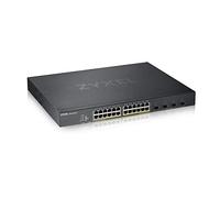 Zyxel Switch Ethernet intelligent administrable, 24 ports Gigabit, PoE+, budget d’alimentation de 375 W, 4 slots SFP+ 10G et mode Cloud hybride [XGS1930-28HP]