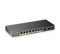 Zyxel Switch Gigabit 10 Ports non Administrable, avec 8 Ports PoE+ [130 watts] - Modèle sans ventilateur [GS1100-10HP]