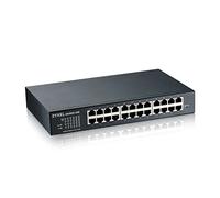 Zyxel Switch Gigabit à 24 Ports | Gestion Intelligente | Montage sur Bureau/Rack et sans Ventilateur | VLAN, IGMP, QoS | Garantie à Vie [GS1900-24E]