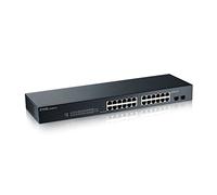 Zyxel Switch Gigabit GS1900-24 24 ports – Gestion intelligente, montage sur rack, sans ventilateur