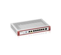Zyxel USG Flex 100HP Pare-feu 3 Gbit/s, VPN 750 Mbit/s, IPS/IDS 1.5 Gbit/s, 8x RJ-45, 1x USB 3.2, Tunnels VPN 50, MTBF 550382h