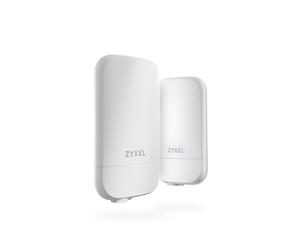 Zyxel Wireless Bridge Point to Point WiFi 6 AX2400 PoE | 10km | NWA55AXPTP | Kit Préconfiguré de 2 Unités, Appairage Automatique, Weatherproof IP55, Double Radio, 2 Flux, NebulaFlex, MU-MIMO, WPA3