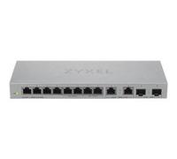 Zyxel Switch Non-administrable | Multi-gigabit 12 Ports avec 2 Ports 2,5 G et 2 Ports 10 G SFP+ | Commutateur de Bureau/ Montage Mural [XGS1010-12]