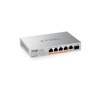 Zyxel XMG-105HP Switch Non-Géré 5 Ports 2.5G Ethernet, 1 Port SFP+, 4 PoE++ 70W, 45Gbps, QoS, Argent