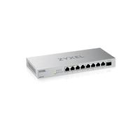 Zyxel XMG-108 Commutateur Non-géré 8 Ports 2.5G Ethernet + 1 Port SFP+ 60 Gbit/s, QoS, Argent, Montage Mural, Conforme IEEE 802.3bz