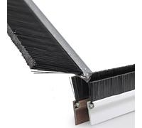 ZYXQQJ 100cm Brosse Bas De Porte PVC Boudin De Porte Isolant Auto-Adhésif Joint De Porte D'Entrée Calfeutrer Bas De Porte Anti-Poussière(White,15mm Brush)