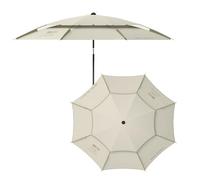 ZYXQQJ 2.2m 2.4m 2.6m Parapluie De Pêche Anti Vent Parasol De Plage avec Ancre De Sable, Inclinable Réglable Grand Parasol De Pêche(Beige,2.6m)