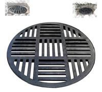 ZYXQQJ 30 35 40 45 50 55 60cm Grille De Drainage Ronde Crépines De Drainage pour Jardin Allée Tranchée Crépine D'égout en Fonte(35x3cm/13.7x1.2in)