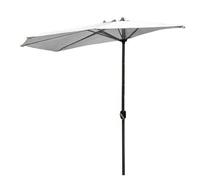 ZYXQQJ 300cm Demi Parasol De Balcon Parasol De Jardin Semi-Circulaire Parasol De Terrasse avec Manivelle Pare-Soleil pour Porte Et Fenêtre(Off-White)