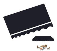 ZYXQQJ 3x2 3x2.5 3.5x3 4x2.5 4x3m Rétractable Tissu De Remplacement pour Auvent Tissu De Rechange pour Store Banne De Jardin Terrasse Extérieur Anthracite(Black,8x7ft/2.45x2.1m)