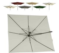 ZYXQQJ 3x3m Carré Parasol De Terrasse 8 Baleines Toile De Rechange pour Parasol De Table Droit Couverture De Parasol Piscine Jardin Piscine Marché(Top Color,3x3m/9.8x9.8ft)