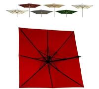 ZYXQQJ 3x3m Carré Parasol De Terrasse 8 Baleines Toile De Rechange pour Parasol De Table Droit Couverture De Parasol Piscine Jardin Piscine Marché(Burgundy,3x3m/9.8x9.8ft)