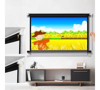 ZYXQQJ 40" 50" 60" 72" Écran De Projection 4K HD Projecteur Portable Écran De Film Manuel Déroulant pour Affichage Public Intérieur Extérieur(50inch-16:9)