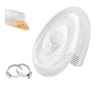 ZYXQQJ 40 50 60 80 100 110 120 180 200mm Tuyau De Collecte De Poussière en PVC Transparent Tuyau D'aspiration Flexible pour Industriel Travail Bois Nettoyant(10m/32.8ft,65mm-2 3/5")