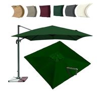 ZYXQQJ 4x3M Rectangulaire Auvent De Rechange pour Parasol Déporté 8 Baleines Toile De Rechange pour Parasol De Jardin Extérieur(Green,2.5x2.5m/8.2x8.2ft)