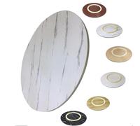 ZYXQQJ 50-100cm Plateau Tournant En Bois Lazy Susan Rond Plateau De Service Plateau Tournant De Salle À Manger À Domicile(Marble-like white,60cm/24")