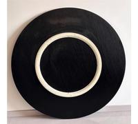 ZYXQQJ 50/60/70/80/90cm Plateau Tournant En Bois Grand Lazy Susan Rond Plateau Rotatif De Table Table À Manger Plateau De Service(Black marble,70cm/27in)