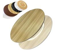 ZYXQQJ 60cm 80cm 90cm 100cm Plateau Tournant Lazy Susan En Bois Plateau De Service Rotative Pour Table À Manger Grand Plateau Rotatif De Table(Light walnut,70cm/27")