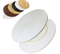 ZYXQQJ 60cm 80cm 90cm 100cm Plateau Tournant Lazy Susan En Bois Plateau De Service Rotative Pour Table À Manger Grand Plateau Rotatif De Table(Beige,80cm/31")