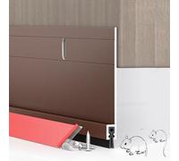 ZYXQQJ Butée De Porte En Aluminium 80 90 100 120cm Bas De Porte Isolant Bas De Porte Isolant Joint De Sol Pour Portes Bloquant Le Bruit, Poussière(Brown,H3.5xL47in/8.9x120cm)