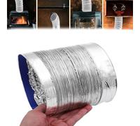ZYXQQJ Conduit d'air Flexible 1m 2m 3m 4m 5m 6m Tuyau De Ventilation Flexible en Aluminium Tuyau D'échappement HVAC, Protection À Quatre Couches(L 4m(13.1ft),150mm(6"))