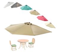 ZYXQQJ Demi-Parasol Auvent De Remplacement 300cm 5 Baleines Housse De Rechange Demi-Rond pour Patio Marché Table Balcon Jardin Terrasse(Tawny)