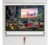 ZYXQQJ Écran De Projection pour Cinéma Maison 60" 72" Écrans De Projection Vidéo Pliables en Plein Air 16:9 4:3 Écran 4K HD Enroulement Facile(60inch,16:9)