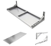 ZYXQQJ Étagère Murale Pliante Table Murale Rabattable en Acier Inoxydable Table A Manger Pliable pour Petits Espaces Cuisines Restaurants Garages(100x25cm/40x10in)