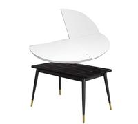 ZYXQQJ Grand Plateau De Table Rond Pliable Uniquement 120-240cm Dessus De Table Plateau De Table De Remplacement pour Table À Manger/Maison/Jardin(White,120cm/47in)