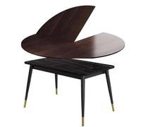 ZYXQQJ Grand Plateau De Table Rond Pliable Uniquement 120-240cm Dessus De Table Plateau De Table De Remplacement pour Table À Manger/Maison/Jardin(Walnut,180cm/71in)