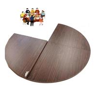 ZYXQQJ Grande Plateau De Table Ronde Pliable 1.2/1.3/1.4/1.5/1.6/1.7/1.8/2m Bois sans Pieds Plateau De Table De Remplacement Uniquement(Walnut,180cm/71)