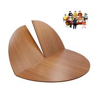 ZYXQQJ Grande Plateau De Table Ronde Pliable 1.2/1.3/1.4/1.5/1.6/1.7/1.8/2m Bois sans Pieds Plateau De Table De Remplacement Uniquement(Yellow Teak,220cm/86)