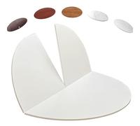 ZYXQQJ Grande Table Ronde Pliante avec Plateau en Bois 1.7 Cm D'épaisseur 120-240cm De Diamètre Plateau Mobile en Bois Plateau De Table De Remplacement(White,190cm/75in)