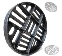 ZYXQQJ Grille De Drainage Ronde 30 35 40 50 60 70cm Couvercle De Drain De Tranchée De Jardin Grille De Drainage D'égout en Fonte(67x3cm-26.4x1.2in)