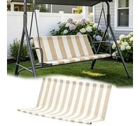 ZYXQQJ Housse De Siège De Balançoire De Jardin Housse De Rechange Universelle pour Balancelle en Tissu Oxford 600D Robuste pour L'extérieur 2 Et 3 Places(Beige,158x52x52cm)