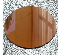 ZYXQQJ Plaque De Protection Ronde en Verre Trempé 38-100cm Plateau De Table De Remplacement Robuste pour Salle À Manger Intérieur Extérieur(80cm/31.5in)