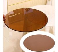 ZYXQQJ Plateau De Table Rond en Verre Trempé Dessus De Table pour Table Basse, Cuisine, Salle À Manger Diamètre 38 40 45 50 55 60 65 70 80cm(98cm/38.5in)