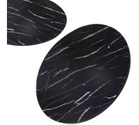 ZYXQQJ Plateau Tournant En Bois Lazy Susan Assiette De Service Pour Table À Manger Plateau De Service Rotatif Ø 50cm 60cm 70cm 80cm 85cm 90cm(Black marble,85cm/33")