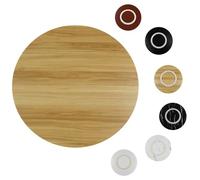 ZYXQQJ Plateau Tournant Rond 60/70/80/90cm Grand Plateau De Service Lazy Susan Plateau Rotatif De Table, Table Tournante En Bois(Light walnut,50cm/20inch)