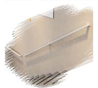 ZYXQQJ Rampe D'escalier Murale 100 150 200 250 300cm Balustrade Industrielle Main Courante Carrée Antidérapante Barre D'appui Intérieur Et Extérieur(White,9ft/280cm)