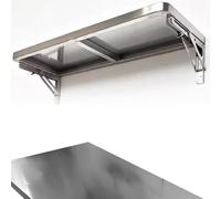 ZYXQQJ Table Murale Pliante De Salle À Manger, Bureau Mural Pliable Acier Inoxydable 50/60/70/80/90/100/120cm Bureau Flottant pour Petits Espaces(100x30cm/40x12in)